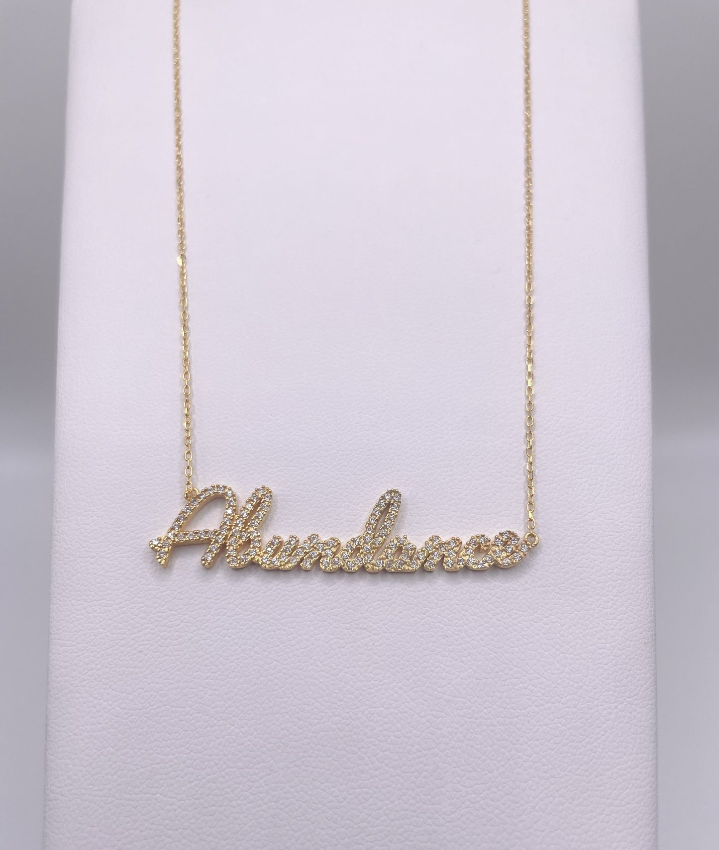 Crystal nameplate