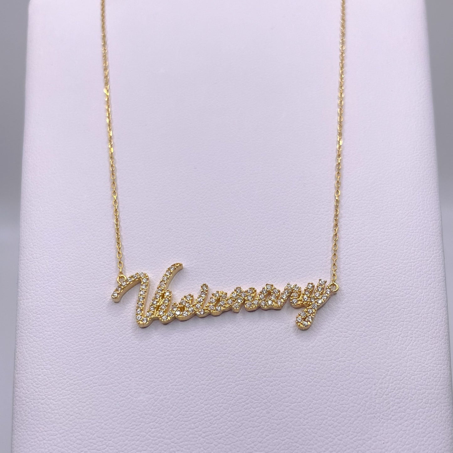 Crystal nameplate